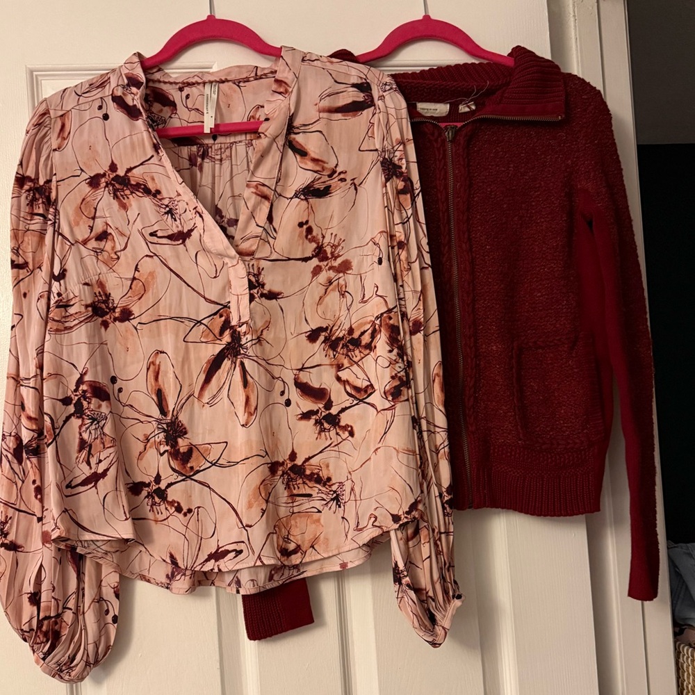 Anthropologie Blouse & Sweater Bundle!